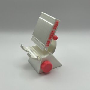 Microscope Phone Stand – Adjustable Angle, Science Desk Decor, Customizable Text